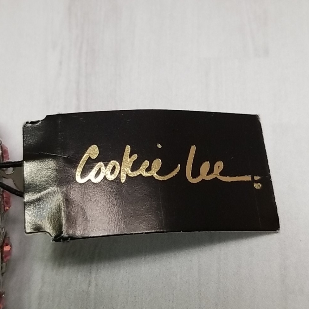 Cookie Lee Silver & Pink Heart stretch bracelet NWT - Picture 4 of 8